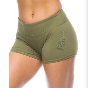Army green booty shorts
